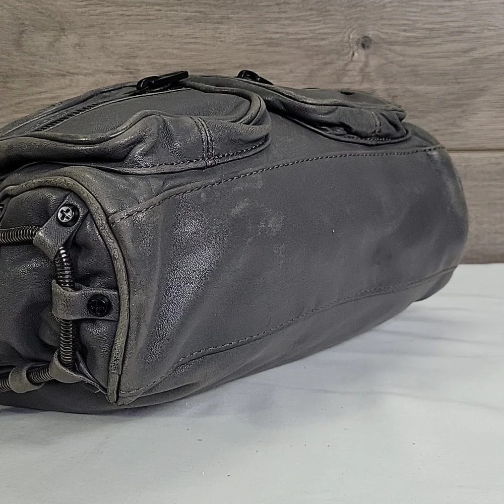 Alexander Wang Gray Leather Crossbody Shoulder Bag